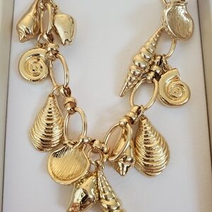 Gold Shell Charm Necklace